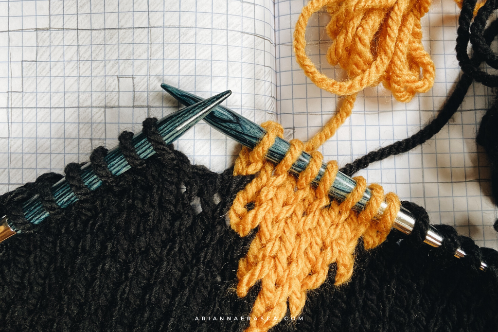 How to knit: Intarsia knitting with several colours